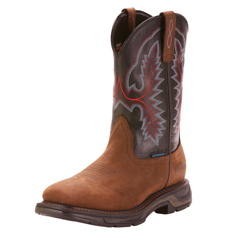 Ariat Work: WorkHog XT Waterproof Zapatos de Seguridad Hombre - Marrones / Negras (HYDPO2914)